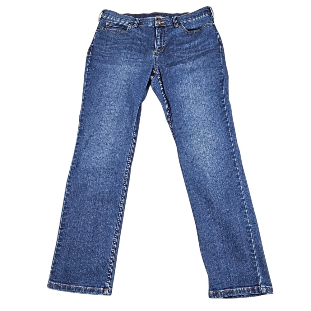 Duluth Trading Co Jeans Women's Sz 12 Daily Denim Slim Leg Mid‎ Rise Stretch